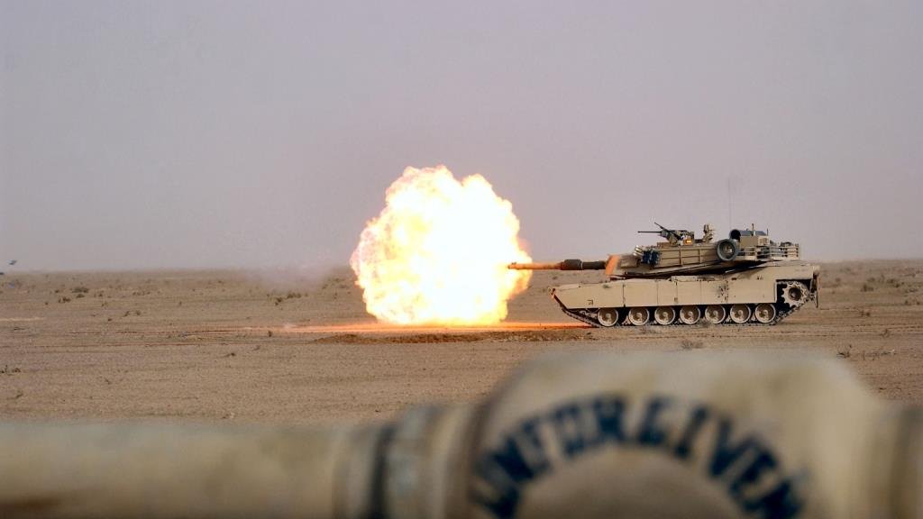 Abrams Tanks in Battle field