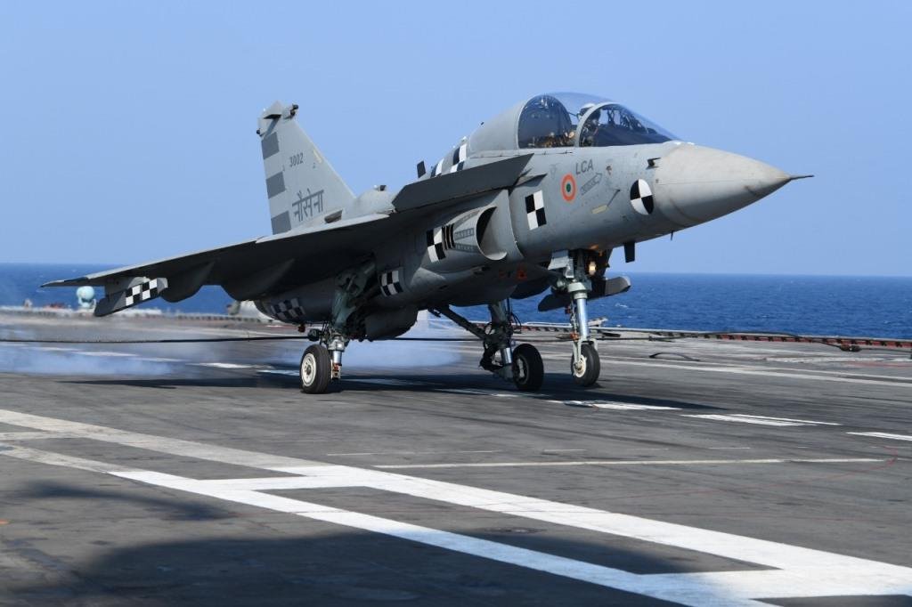 Tejas on Aircraft Carrier