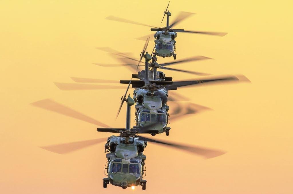 Three Black Hawk UH-60