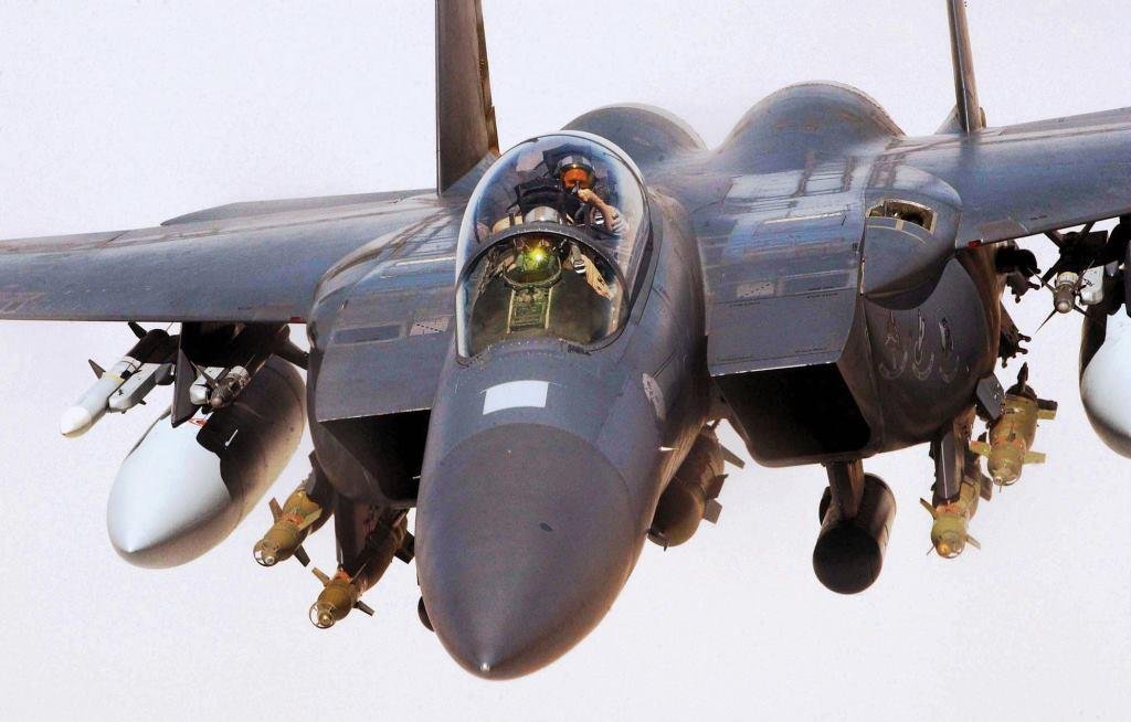 F-15 Flying with Heavy Armaments