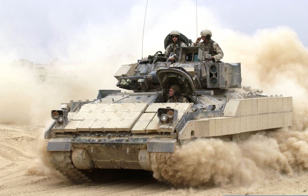 US Military Operation with M2 Bradley Tank