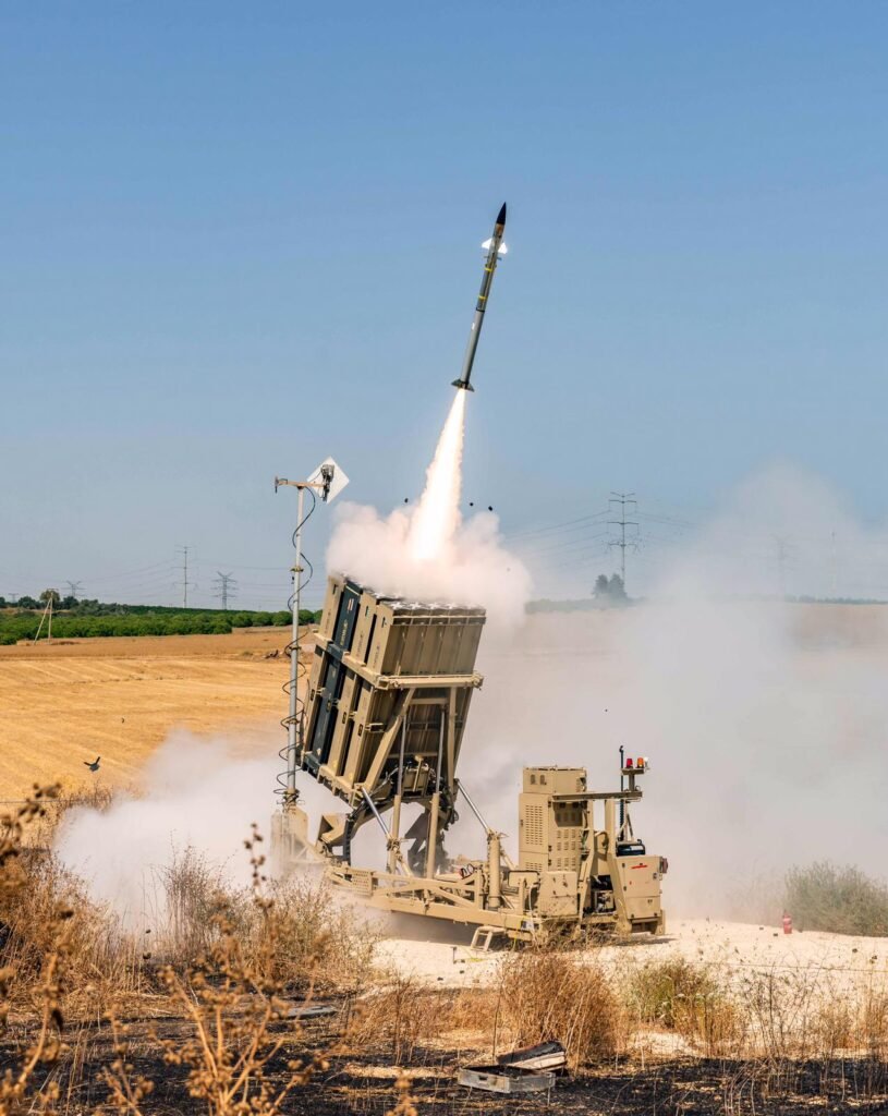 Iron Dome Air Defence System Missile Launching