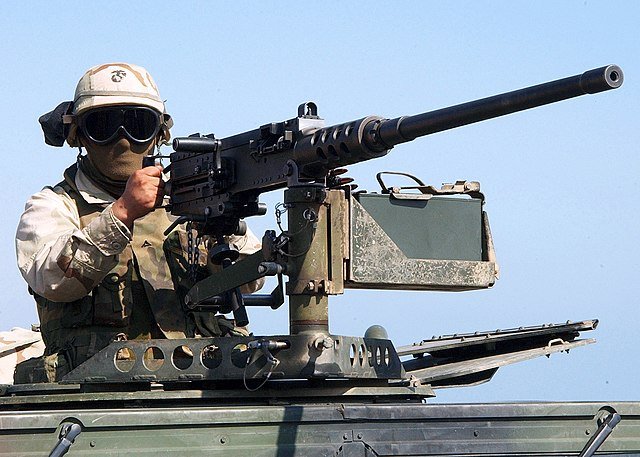 M2 gun Fitted on Armored Vehicle