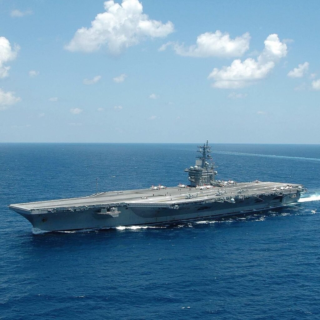 The USS Dwight D Eisenhower Aircraft Carrier