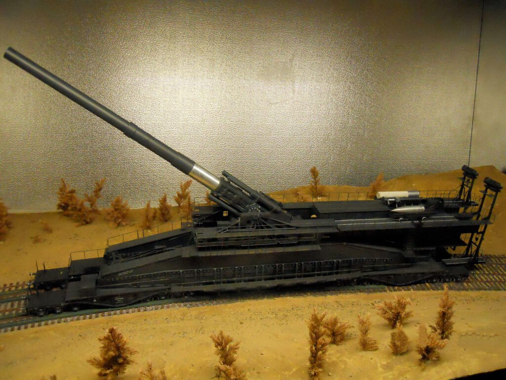 The Schwere Gustav Gun miniature in museum